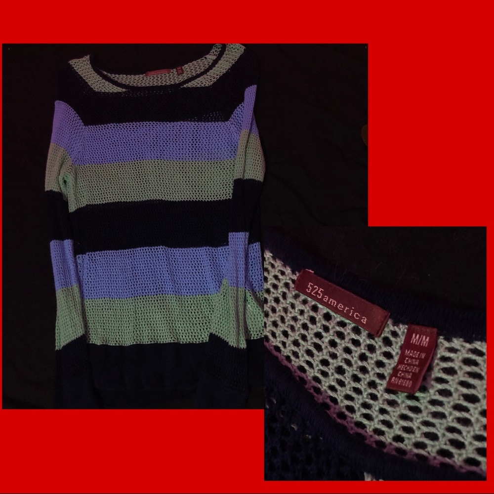 knitted striped sweater